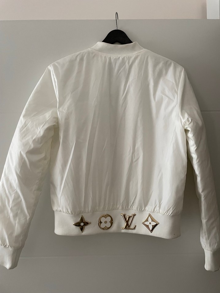 Beyaz Fermuarlı Kadın Ceket - Görsel 5