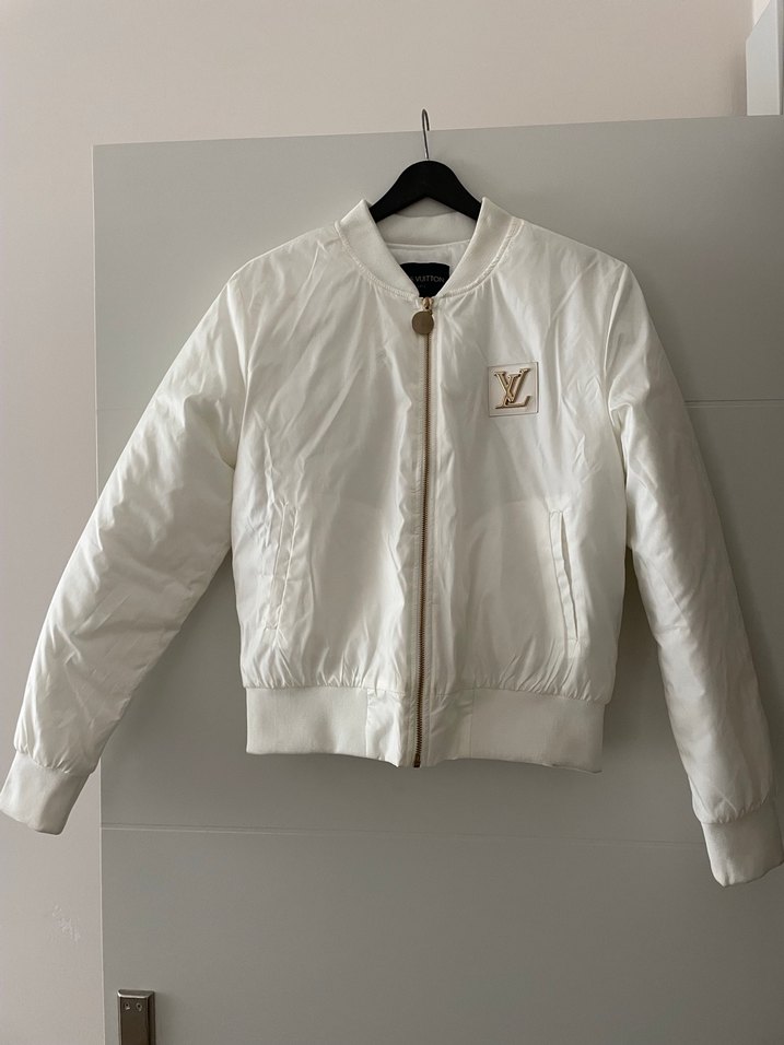 Beyaz Fermuarlı Kadın Ceket - Görsel 2