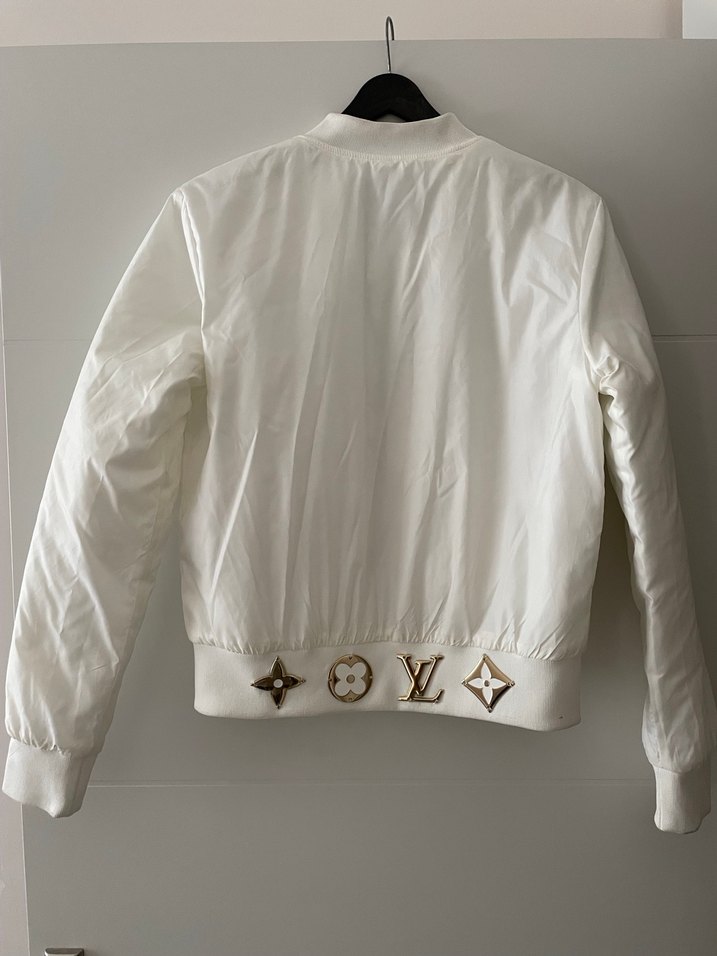 Beyaz Fermuarlı Kadın Ceket - Görsel 4