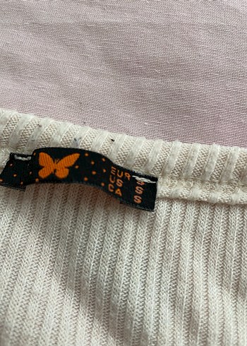 Beyaz Uzun Kollu Crop Top - Görsel 3