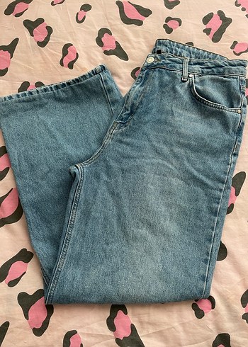 Kadın geniş paça  jean - Görsel 2