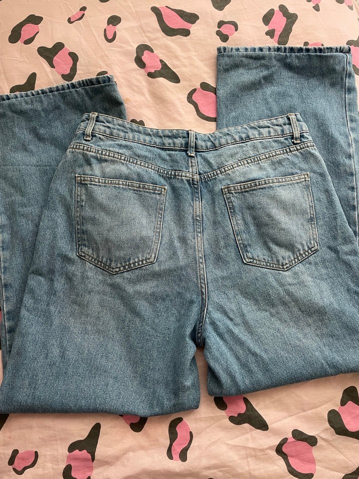 Kadın geniş paça  jean - Görsel 3