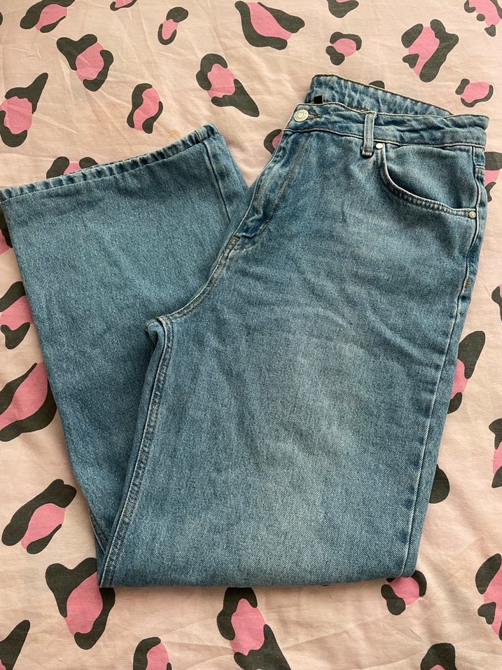 Kadın geniş paça  jean - Görsel 2