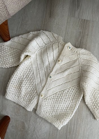 Kız bebek örgü yelek - Görsel 3