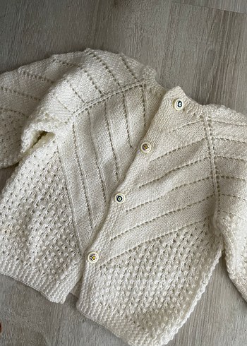 Kız bebek örgü yelek - Görsel 2
