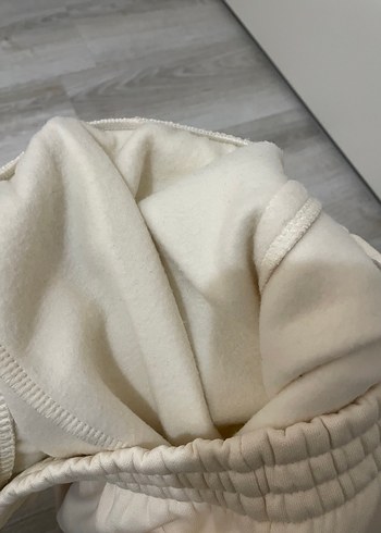 Krem kışlık eşofman altı genis paça - Görsel 8