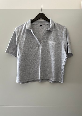 Gri Kısa Kollu Polo Tişört