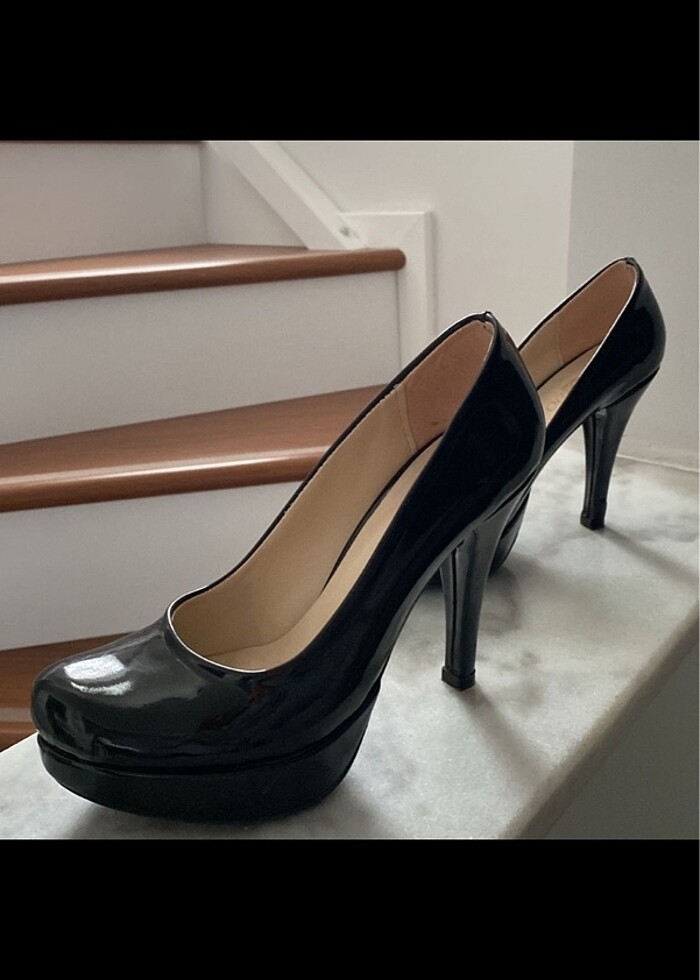 Kadın Dolgu Topuk Rugan Ayakkabı - Görsel 2