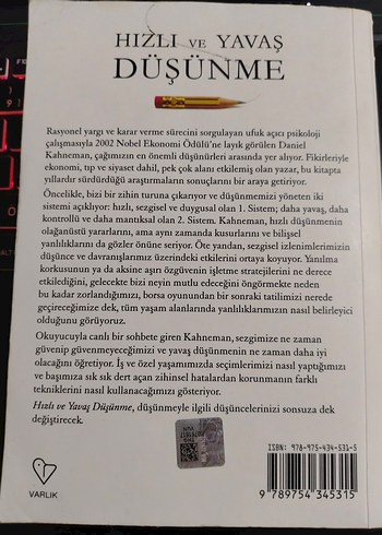 Hızlı ve Yavaş Düşünme - Daniel Kahneman