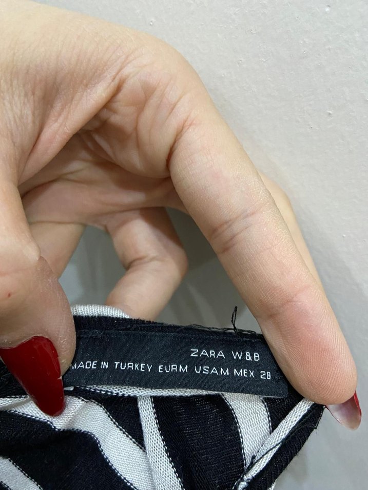 Siyah Gri Çizgili Pliseli Balıkçı Yaka Triko - Görsel 3