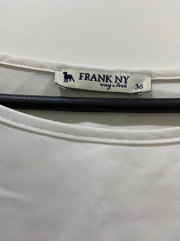 Kadın Beyaz Kısa Kollu Keten Bluz - Görsel 2