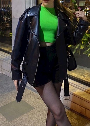 ZARA OVERSİZE DERİ CEKET
