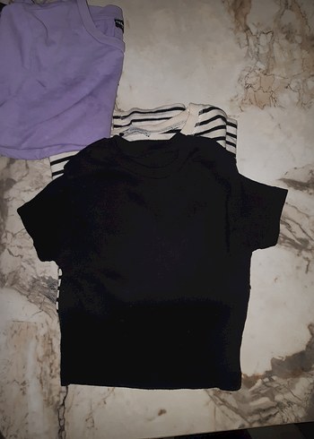 Toplu 4 adet crop Tshirt - Görsel 4