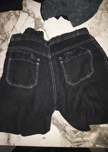 Kadın Siyah Kemerli esofman pantolon tarz - Görsel 3