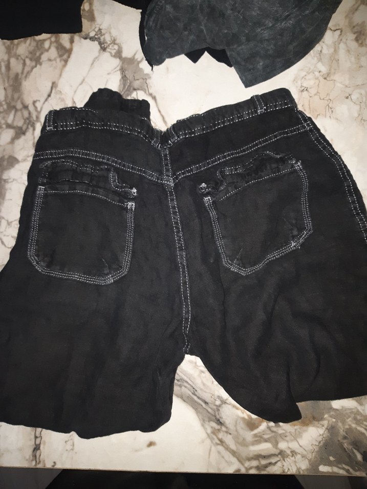 Kadın Siyah Kemerli esofman pantolon tarz - Görsel 3