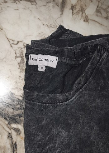 Gri Kısa Kollu Keten Kadın/Erkek Tişört - Görsel 3