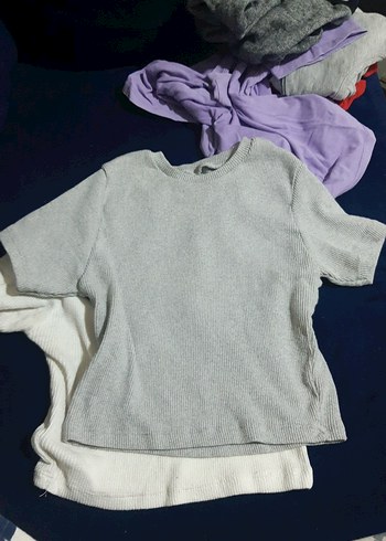 Gri Kadın crop sm beden - Görsel 2