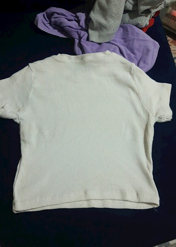 Kadın beyaz crop sm beden - Görsel 2