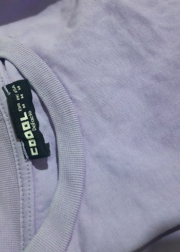 Kızlar için Lila Kısa Kollu Salaş Tişört - Görsel 4