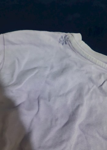 Kızlar için Lila Kısa Kollu Salaş Tişört - Görsel 3