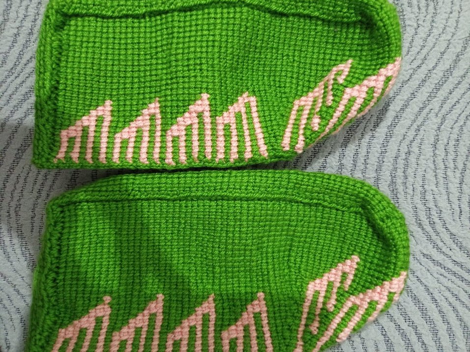 Nakışlı Yeşil patik - Görsel 2