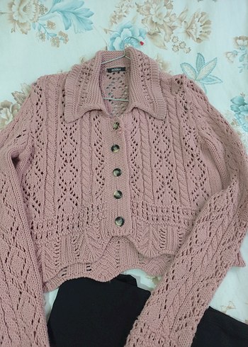 Pembe Triko Hırka - Görsel 3