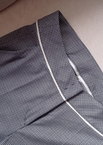 Gri Pilili Midi Kadın Kumaş Pantolon - Görsel 7