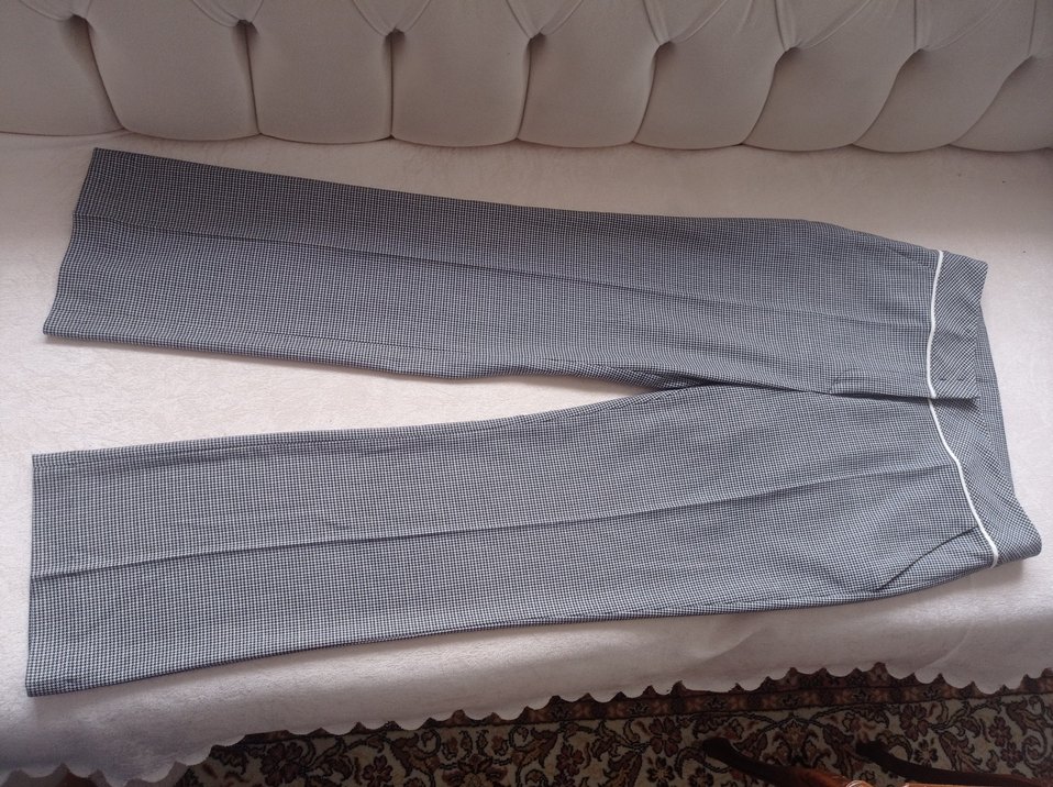 Gri Pilili Midi Kadın Kumaş Pantolon - Görsel 3