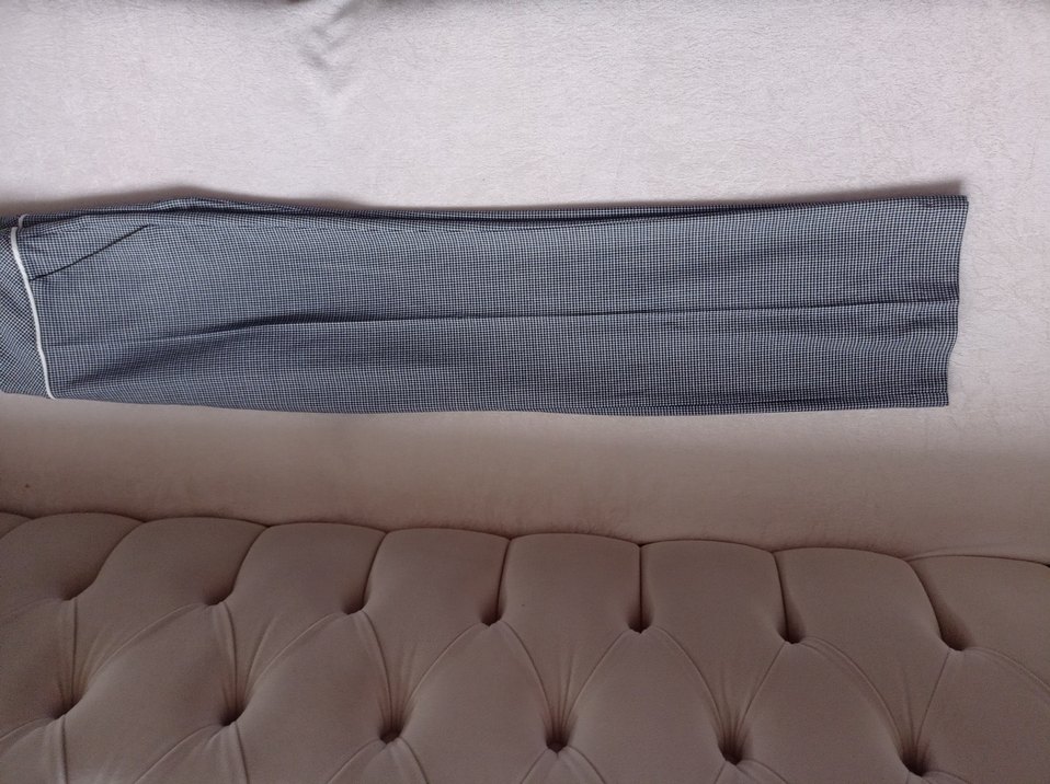 Gri Pilili Midi Kadın Kumaş Pantolon - Görsel 4