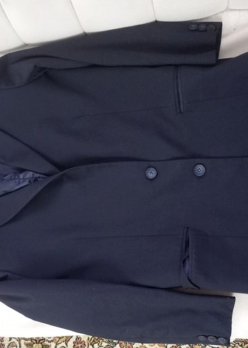 Lacivert Düğmeli Klasik Ceket - Görsel 3