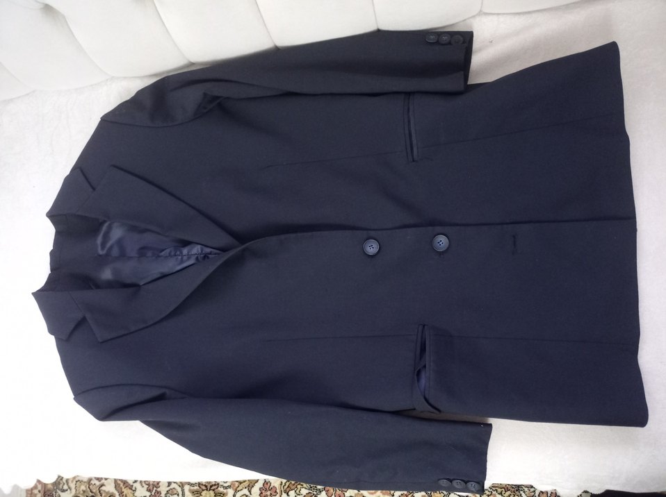 Lacivert Düğmeli Klasik Ceket - Görsel 3