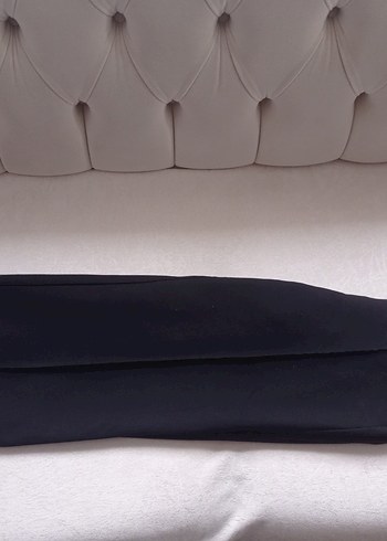 Kadın Siyah Kemerli Kumaş Pantolon - Görsel 5