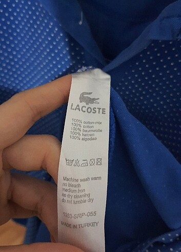 Lacoste Puantiyeli Mavi Polo Yaka Tshirt - Görsel 5