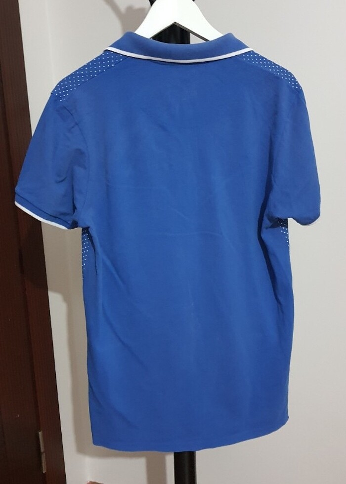 Lacoste Puantiyeli Mavi Polo Yaka Tshirt - Görsel 2