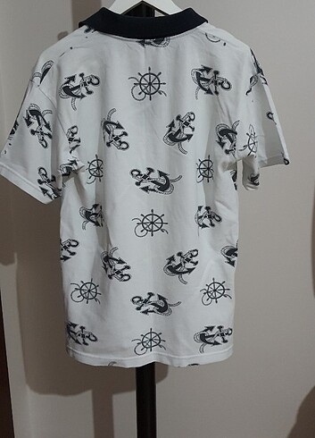 Beyaz Denizci Polo Yaka Tshirt - Görsel 2