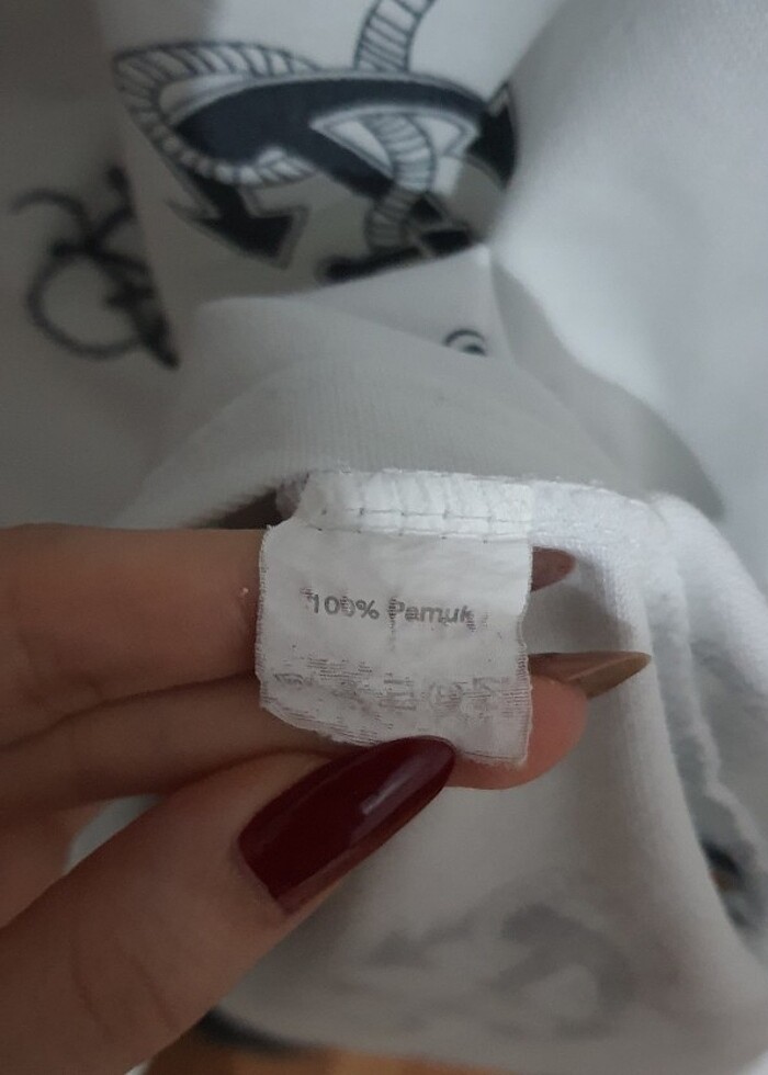 Beyaz Denizci Polo Yaka Tshirt - Görsel 4