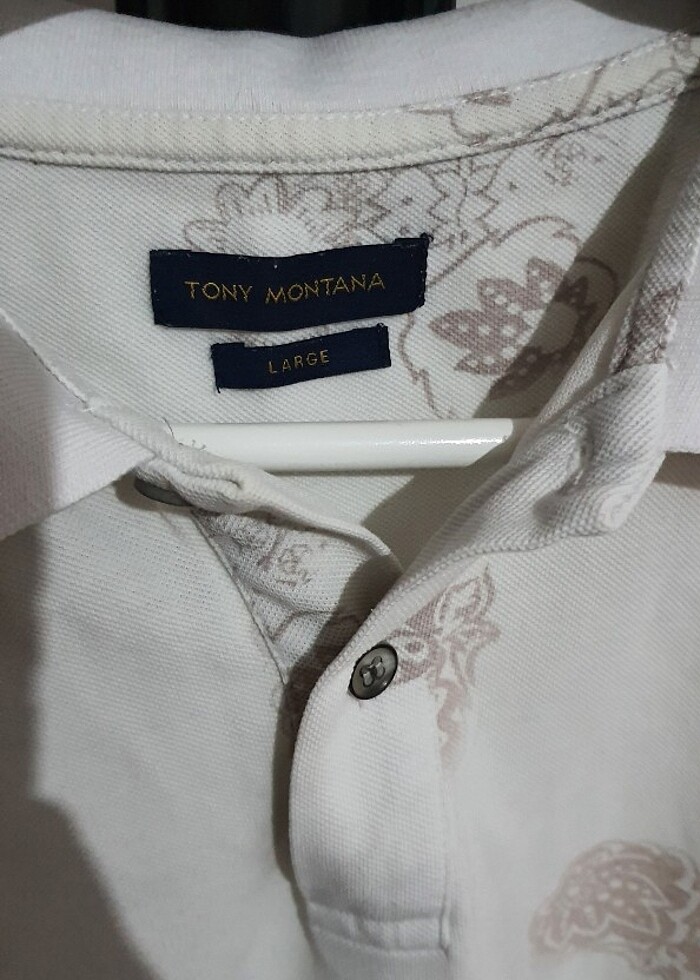 Tony Montana Beyaz Polo Yaka Tshirt - Görsel 4