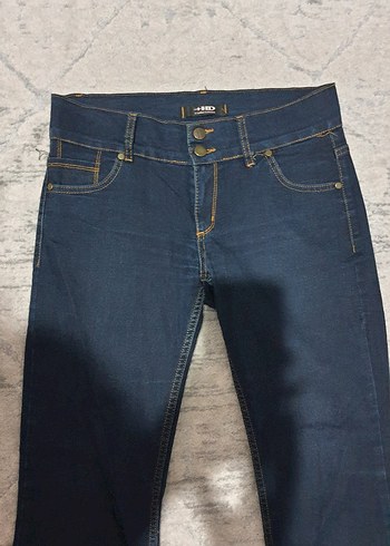 Koyu Mavi İspanyol Paça Pantolon - Görsel 2