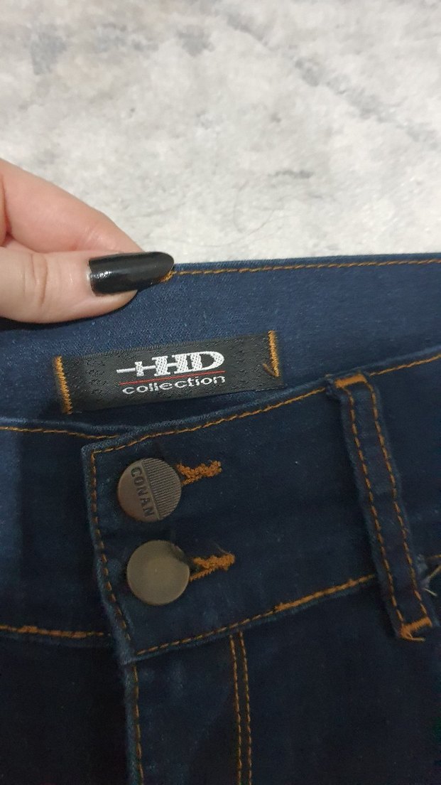 Koyu Mavi İspanyol Paça Pantolon - Görsel 5