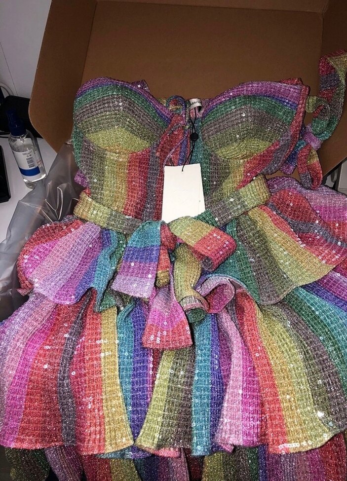 New arrivals rainbow elbise - Görsel 2