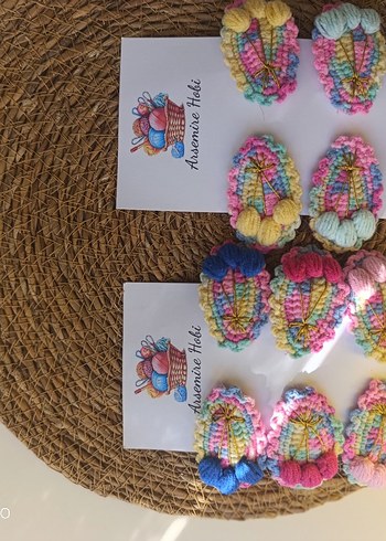 Accessorize Nakışlı Çok Renkli Örgü Çocuk Saç Aksesuarı