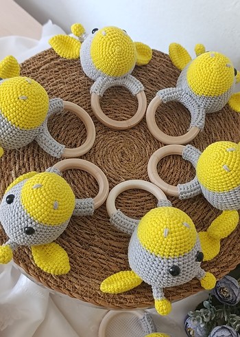 Renkli Sarı Diş Kaşıyıcı ve Çıngırak