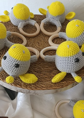  Beden Renkli Sarı Diş Kaşıyıcı ve Çıngırak