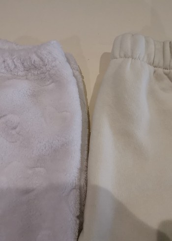 4 Yaş Beden Kız Çocuk Beyaz İki Adet Eşofman Altı