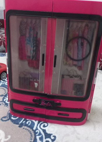 Renkli Pembe Çocuk Gardırop barbie - Görsel 2