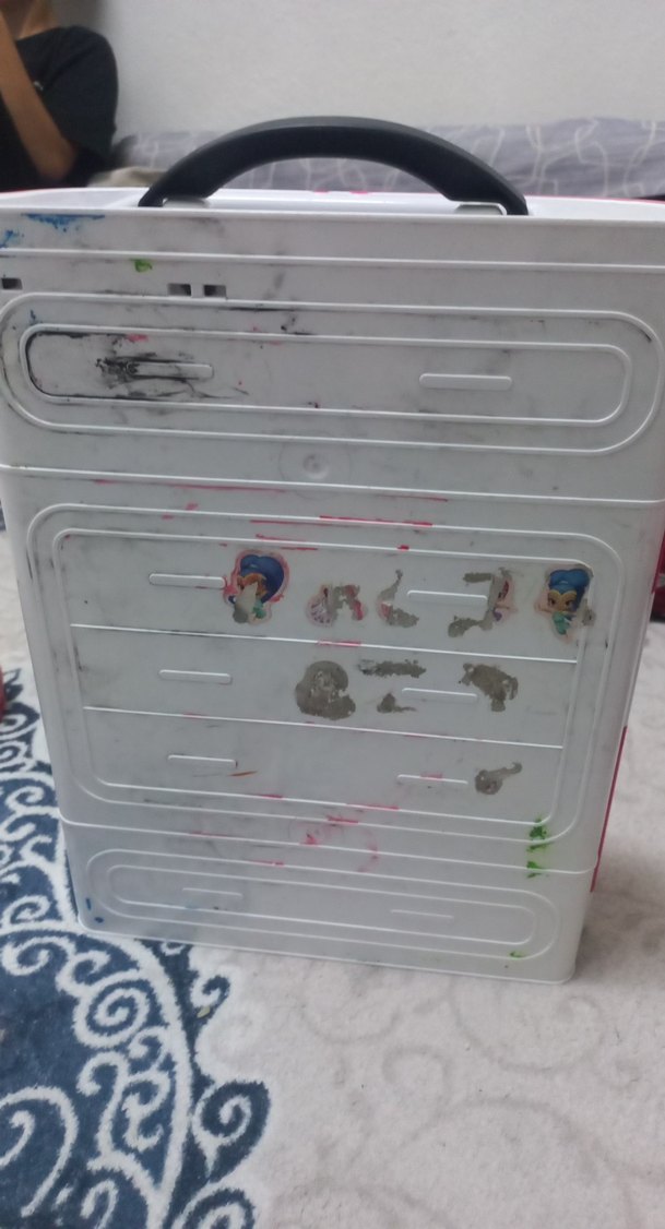 Renkli Pembe Çocuk Gardırop barbie - Görsel 4