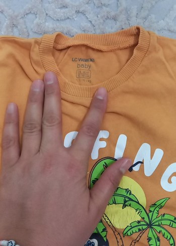 Sarı Baskılı Düğmeli Erkek Tişört - Görsel 5