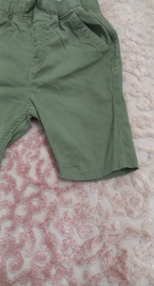 Erkek Çocuk Loose Fit Yeşil Şort - Görsel 4