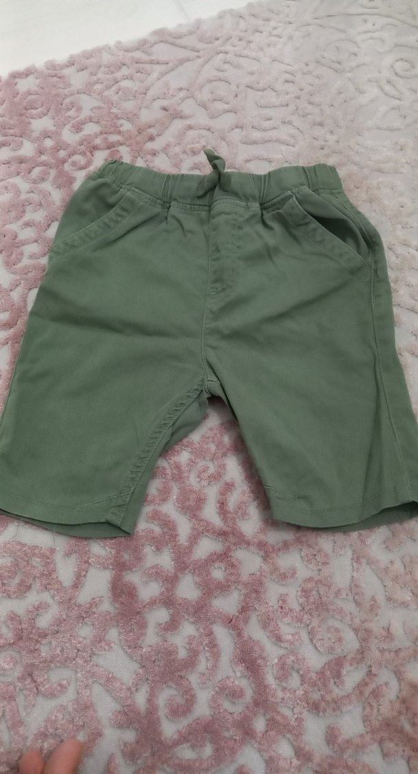 Erkek Çocuk Loose Fit Yeşil Şort - Görsel 2