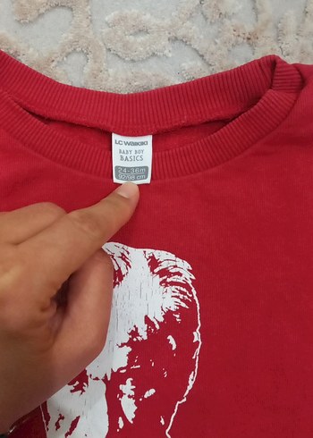 Kız veya erkek Çocuk Kırmızı Baskılı Sweatshirt - Görsel 4